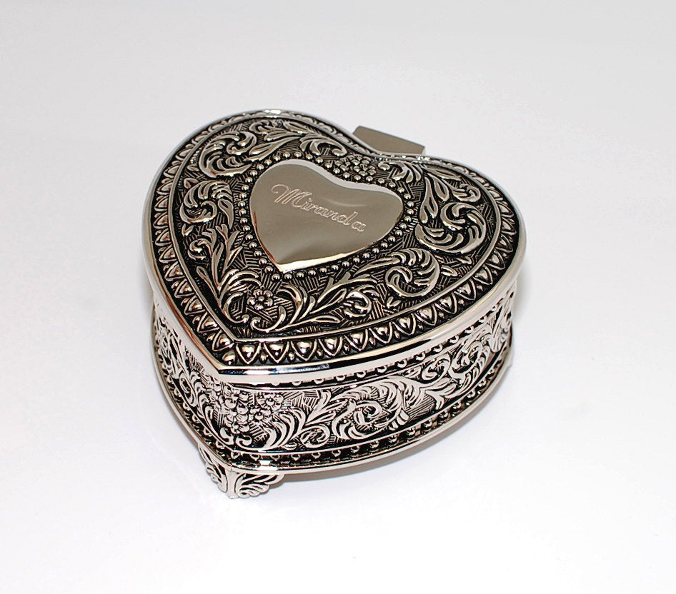 Personalized jewelry box - Antique design round trinket box - Flower g –  Newfavors